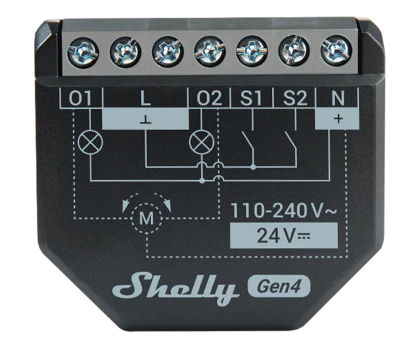 Czujnik inteligentny Shelly Sterownik 2PM Gen4 Zigbee/Matter